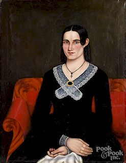 Oil on canvas portrait of a woman