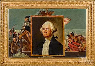 Large oil on canvas of George Washington