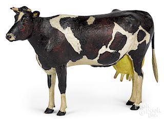 John Reber, carved, gessoed and painted cow