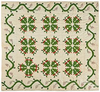 Cactus pattern quilt top