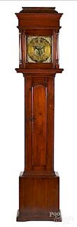 Pennsylvania Queen Anne walnut tall case clock