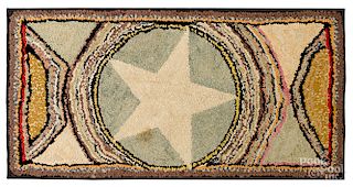 Star hooked rug