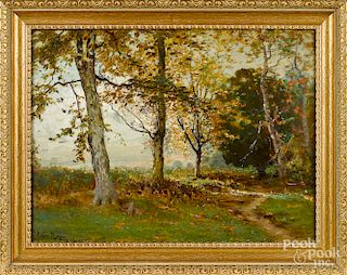 Arthur Parton, oil on canvas landscape
