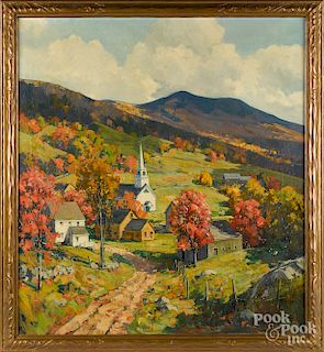 Charles Curtis Allen, oil on canvas landscape