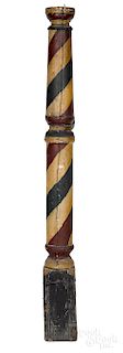 Large painted barber pole