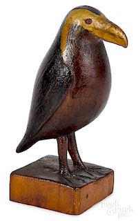 Joseph Moyer carved and painted tufted puffin