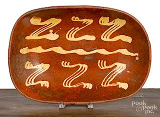 Large Pennsylvania redware loaf dish