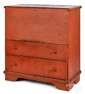 New England painted pine blanket chest, ca. 1800