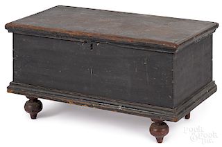 Child's painted pine blanket chest, ca. 1800
