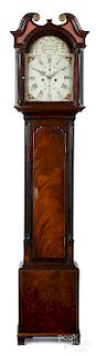 Scottish mahogany tall case clock, ca. 1800
