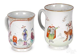 Two Chinese export porcelain mugs, early 19th c.