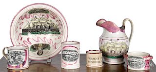 Sunderland lustre tablewares, 19th c.