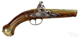 Continental flintlock tinder candle lighter, late 18th c.