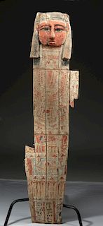 Egyptian Painted Cedar Wood Frontal Coffin Cover