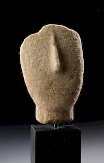 Large Greek Cycladic II Marble Spedos Head w/ Art Loss