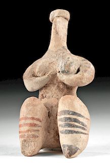 Tell Halaf Painted Pottery Seated Mother Goddess Figure