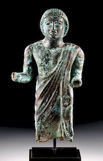 Sabean Bronze Sculpture of Standing Male Priest