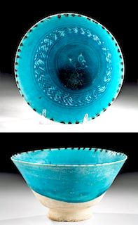 Superb Nishapur Glazed Pottery Bowl, TL Tested