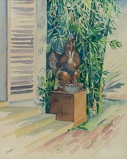 Idell
(American, 20th Century)
Two Bahama Views
watercolor
each signed "Idell"
Larger sight size 15 1/2 x 19 1/4 inches.