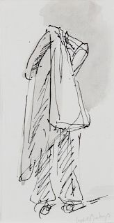 Isabel Bishop
(American, 1902-1988)
Girl Putting on a Coat, 1975