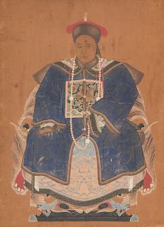 A Chinese Ancestor Portrait
Framed 38 x 28 inches.