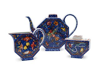 An Hermes Porcelain Tea Service
Height of teapot 7 inches.
