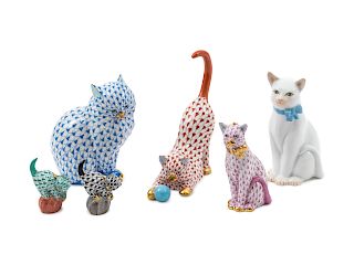 A Collection of Herend Felines
20TH CENTURY
6 in total.
