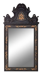A Large Modern Wall Mirror
Height 70 x width 36 inches.