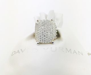 David Yurman Diamond Sterling Silver Wheaton Ring