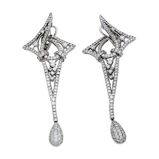 Stephan Hefner 18K 7.5TCW VS1-2 clarity Diamond Earring