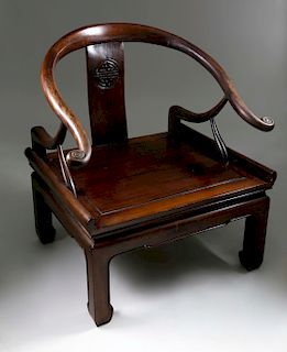 Chinese Exotic Hardwood Armchair