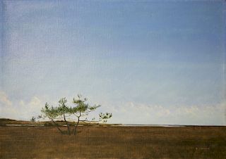 Kenneth Layman Oil on Linen, "Lone Tree"