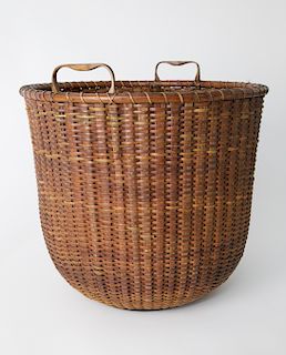 Nantucket Double Handled Waste Basket, circa 1910