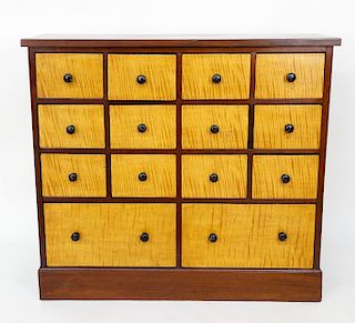 American 14-Drawer Apothecary Cabinet