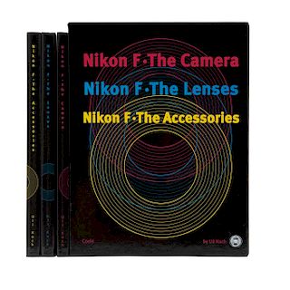 Uli Koch. Nikon, The Camera / The Lenses / The Accessories. Germany. 1 ed. Tomo The Camera, firmado y dedicado... Piezas: 3.