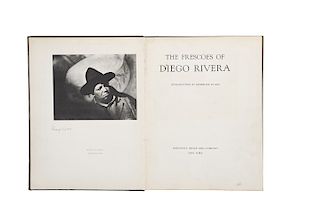 Ernestine Evans. The Frescoes of Diego Rivera. New York. Firma de Diego Rivera.