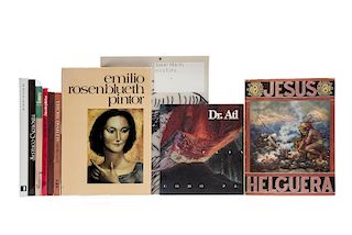 Libros de Arte en México del Siglo XX. Santiago Carbonell / Emilio Rosenblueth Pintor / Mario Rangel / Javier Marín... Piezas: 10.