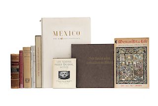 Libros sobre Historia del Arte en México. Mexico: Pre-hispanic Paintings / Pintura Colonial en México / El Arte Moderno... Piezas: 10.