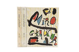 Jacques Dupin. Miró Grabador. Barcelona. Ed. 1,500 ejemplares numerados. 3 xilografías originales de Miró... Piezas: 3.