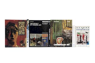 Libros sobre Arte Contemporáneo, Contemporary Art / Les Nouveaux Realistes / Bay Area: Figurative Art, 1950-1965... Piezas: 7.