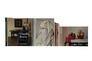 Libros Sobre la Obra de Claudio Bravo, Claudio Bravo and Morocco. Un ejemplar incluye dedicatoria... Piezas: 19.