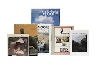 Libros sobre Henry Moore. Celebrating Moore / Henry Moore / 3 Temas en la Obra de Henry Moore / The Henry Moore Gift... Piezas: 6.