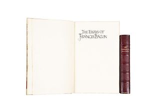 Francis Bacon. Essays. Provenance: Bauman Rare Books. Piezas: 2.