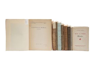 Libros de Alfonso Reyes, Cartilla Moral (1944) / Discurso por Virgilio / Cuestiones Gongorinas / Cortesía (1909 - 1947)... Pzas: 10.