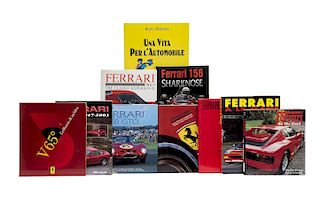 Libros sobre Ferrari, Enzo Ferrari: Una Vita per l'Automobile / Ferrari a le Mans / Standard Catalog of Ferrari... Piezas: 10.
