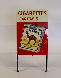 Vintage Camel Cigarettes 2 Sided  Enamel Sign