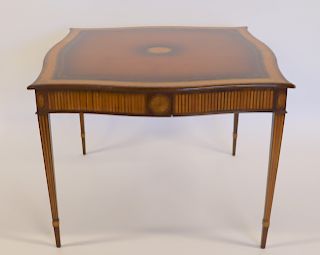 Maitland Smith Inlaid And Leather Top