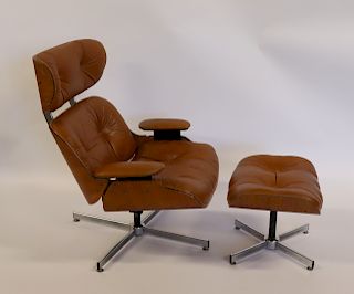 MIDCENTURY. Eames Style Leather Upholstered