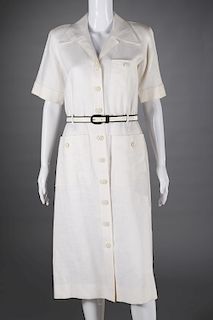 Vintage Yves Saint Laurent white linen dress
