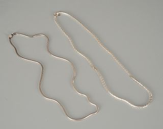 (2) Tiffany & Co. sterling silver chains